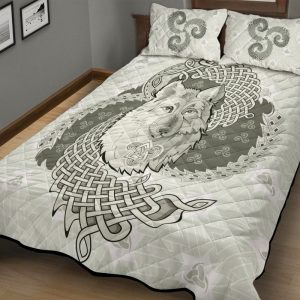 Viking Quilt Bedding Set Legendary Wolf From Ancient 1