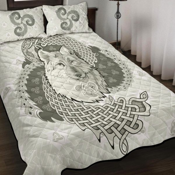 Viking Quilt Bedding Set Legendary Wolf From Ancient 2