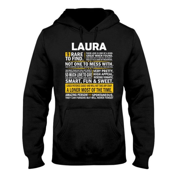 laura 9 rare to find shirt completely unexplainable hoodie