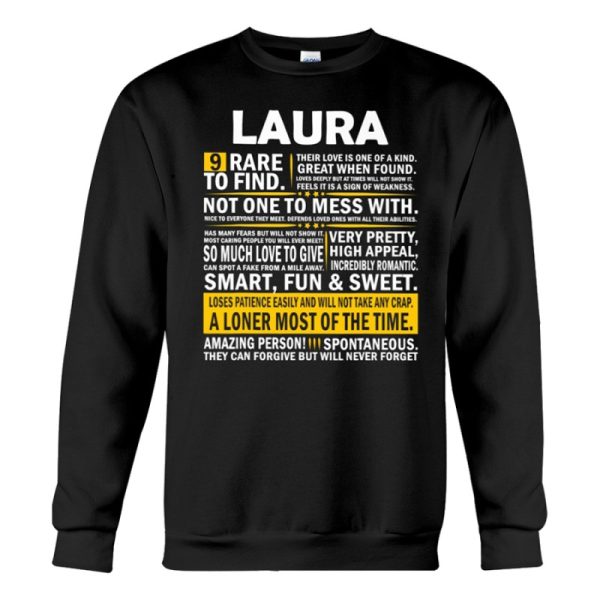 laura 9 rare to find shirt completely unexplainable sweatshirt