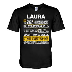 laura 9 rare to find shirt completely unexplainable v neck t shirt