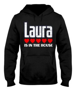 laura is in the house retro hearts first name love laura hoodie