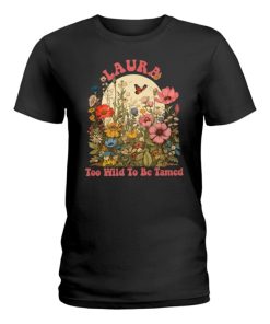 laura name cute retro girls wildflower laura name ladies t shirt