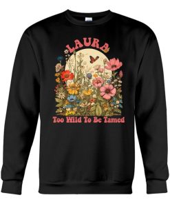 laura name cute retro girls wildflower laura name sweatshirt