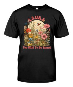 LAURA Name Cute Retro Girls Wildflower LAURA Name T-shirt