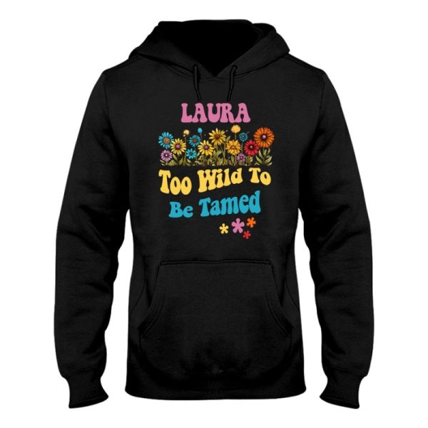 laura name cute retro girls wildflower laura hoodie