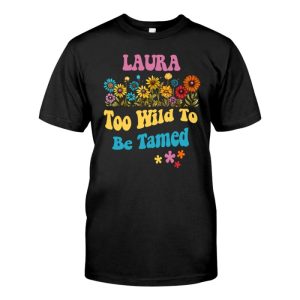 LAURA Name Cute Retro Girls Wildflower LAURA T-shirt