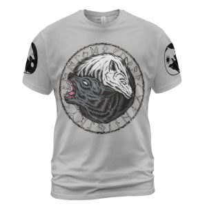 Viking T-shirt Yin Yang Wolf Fenrir Front