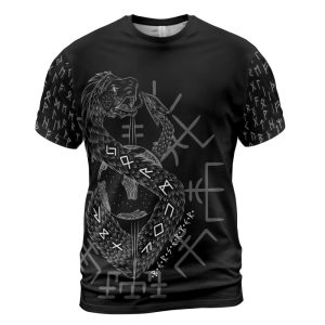 Viking T-shirt JORMUNGANDR – Son of Loki Rune Front