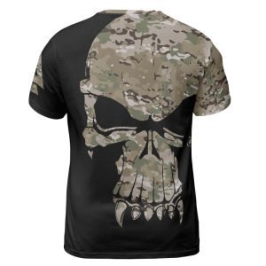 Viking T-shirt Camo Skull Heathen Back