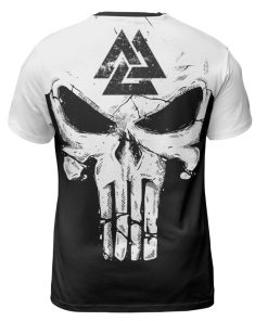 Viking T-shirt Black Skull Valknut Until Valhalla Back