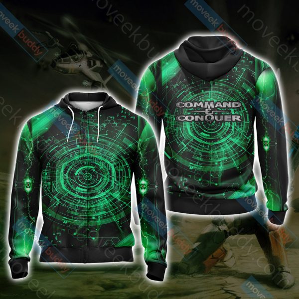 Command and Conquer Unisex 3D T-shirt Zip Hoodie XS