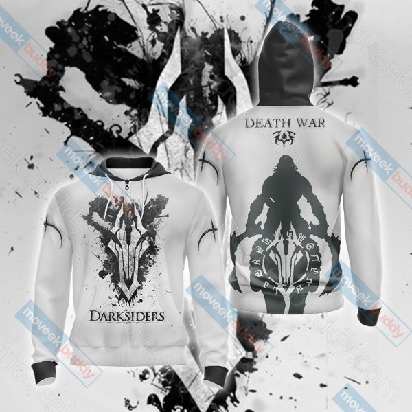 Darksiders War Death Unisex 3D T-shirt Zip Hoodie XS