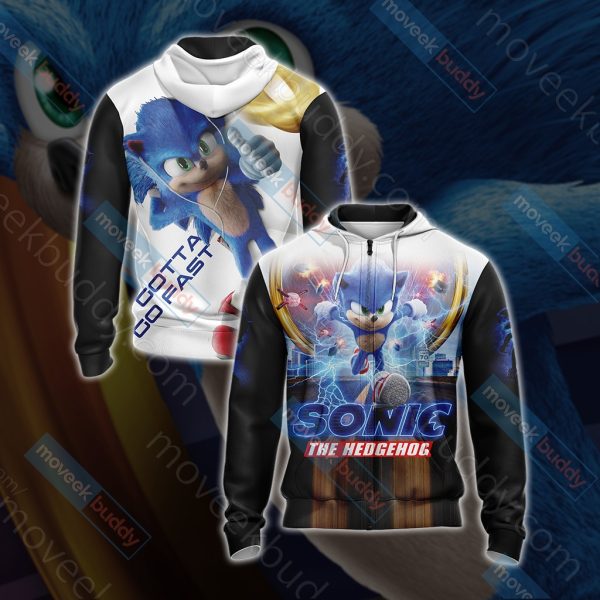 Sonic the Hedgehog (2020) Unisex 3D T-shirt Zip Hoodie XS