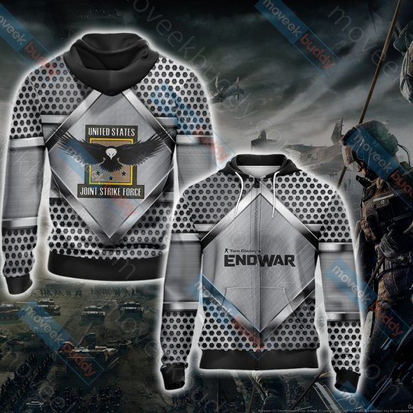 Tom Clancy's EndWar - Joint Strike Force Unisex 3D T-shirt Zip Hoodie XS