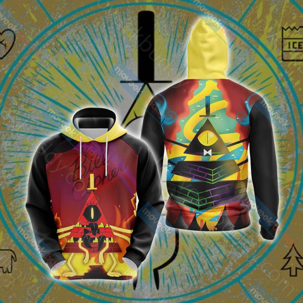 Gravity Falls - Bill Cipher Unisex 3D T-shirt Hoodie S