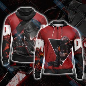 Doom New Collection Unisex 3D T-shirt Zip Hoodie XS 