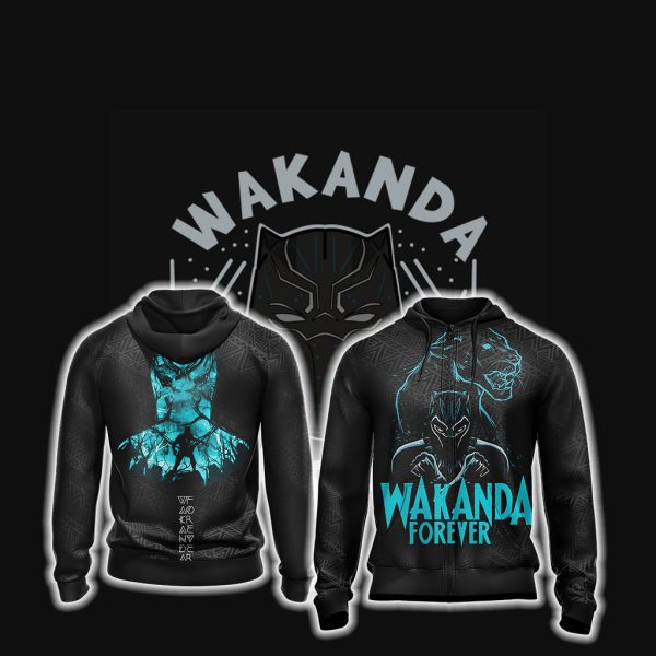 Black Panther - Wankada Forever Unisex 3D T-shirt Zip Hoodie XS