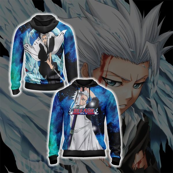 Bleach Toshiro Hitsugaya Unisex 3D T-shirt Zip Hoodie XS