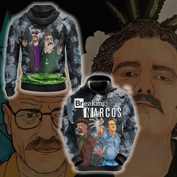 Breaking Bad x Narcos Unisex 3D T-shirt Hoodie S