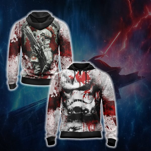 Star Wars: The Empire Unisex 3D T-shirt Zip Hoodie S