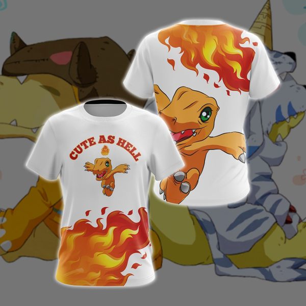 Digimon - Agumon Cute As Hell Unisex 3D T-shirt