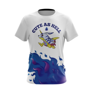 Digimon - Garurumon Cute As Hell Unisex 3D T-shirt   