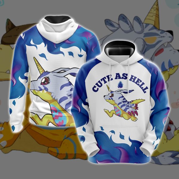 Digimon - Garurumon Cute As Hell Unisex 3D T-shirt Hoodie S