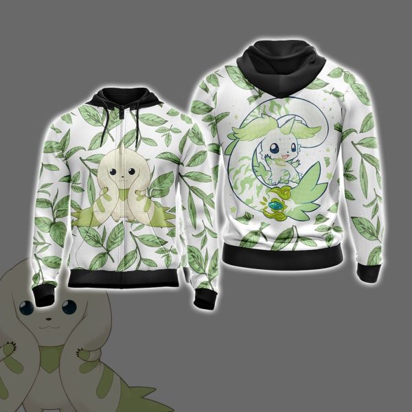 Digimon - Terriermon New Unisex 3D T-shirt Zip Hoodie S