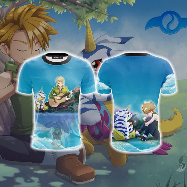 Digimon Matt And Gabumon Unisex 3D T-shirt