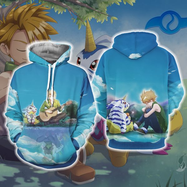 Digimon Matt And Gabumon Unisex 3D T-shirt Hoodie S