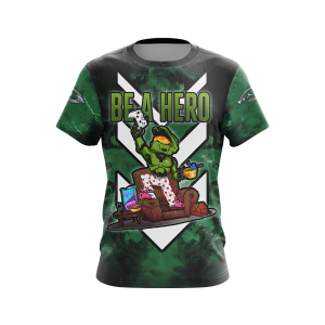 Halo: Combat Evolved - Be a hero. Stay home Unisex 3D T-shirt   