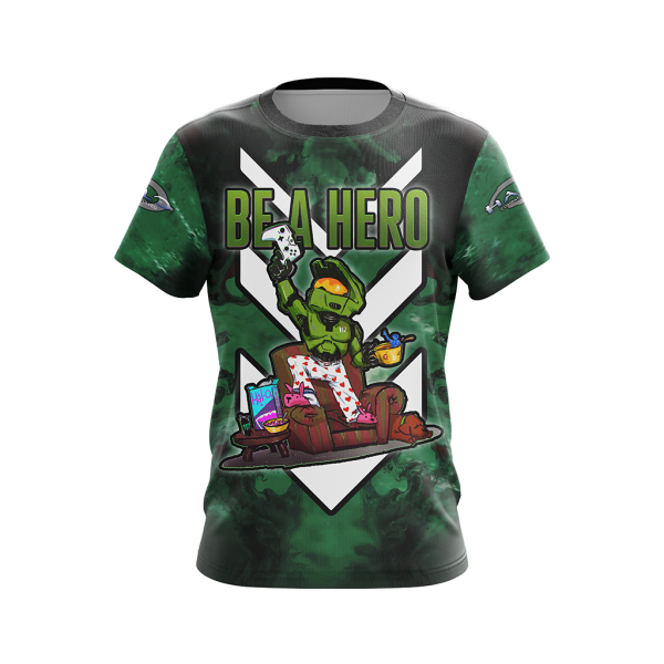 Halo: Combat Evolved - Be a hero. Stay home Unisex 3D T-shirt