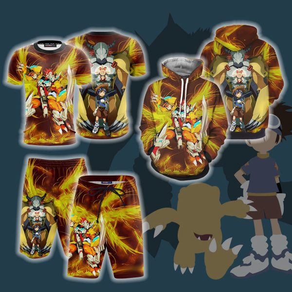 Digimon Greymon And Yagami Taichi 3D T-shirt