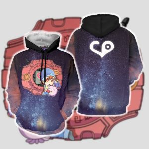 Digimon Hikari And Nyaromon Unisex 3D T-shirt Hoodie S 