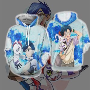 Digimon Joe and Gomamon Unisex 3D T-shirt Hoodie S 