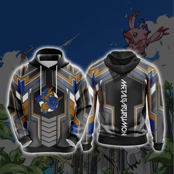 Digimon - Metalgarurumon New Unisex 3D T-shirt Hoodie S