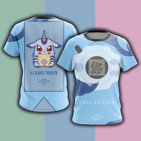 Digimon Gabumon The Crest Of Friendship Unisex 3D T-shirt