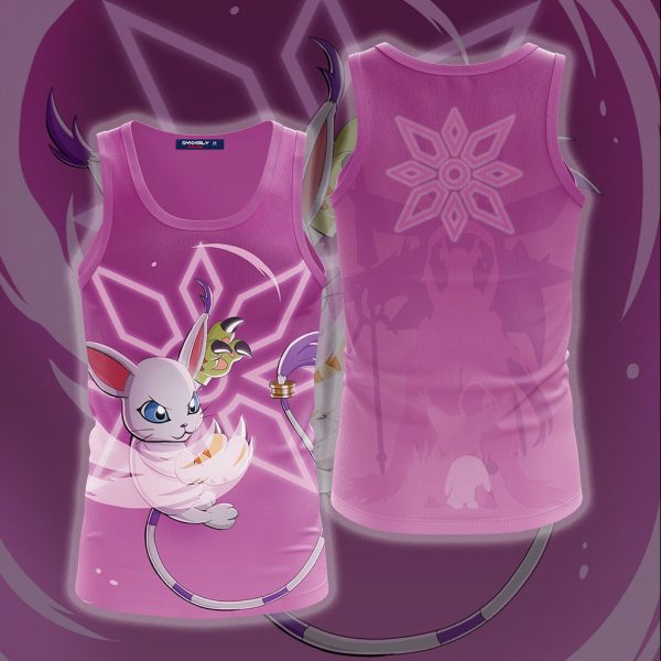 Digimon Gatomon Unisex 3D T-shirt Zip Hoodie S