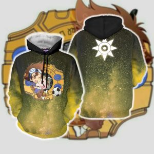 Digimon Taichi And Koromon Unisex 3D T-shirt Hoodie S 