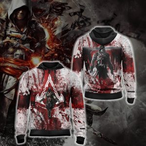 Assassin's Creed Rogue symbol Unisex 3D T-shirt Zip Hoodie XS 