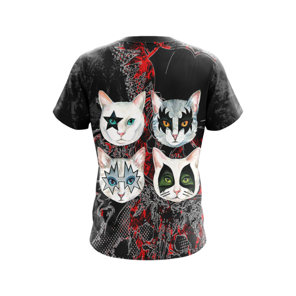 Kiss band x cats - Puss Unisex 3D T-shirt