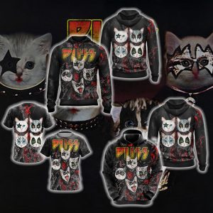 Kiss band x cats - Puss Unisex 3D T-shirt   