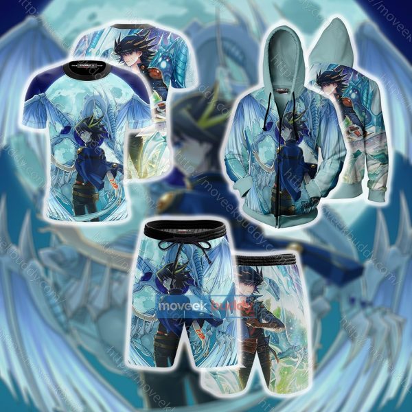 Yu-Gi-Oh! Yusei Fudo and Stardust Dragon 3D T-shirt