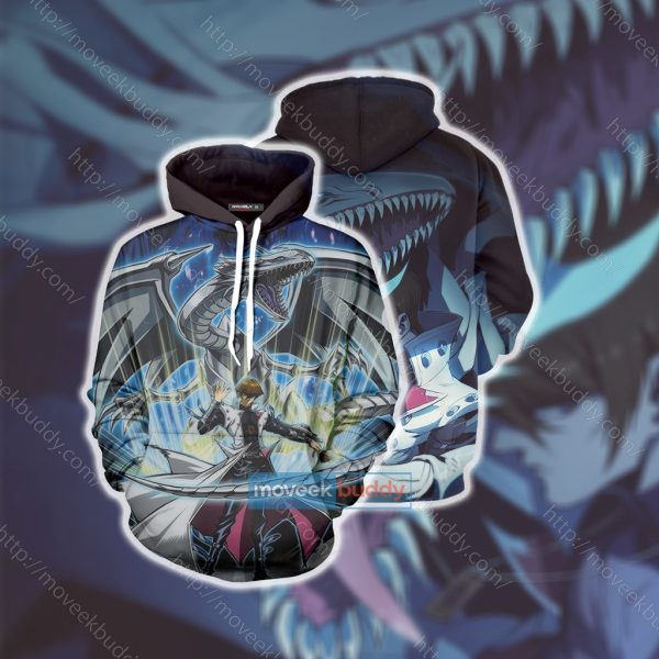 Yu-Gi-Oh! Seto Kaiba And Blue-eyes White Dragon T-shirt Hoodie S