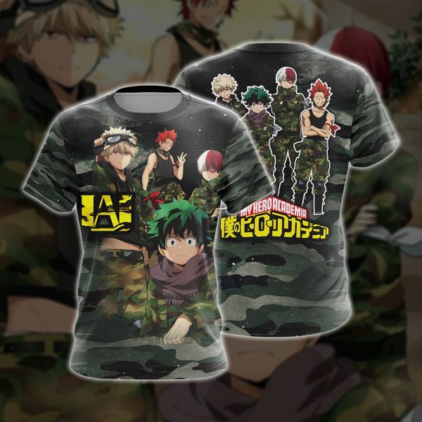 My Hero Academia in Military Uniform Unisex 3D T-shirt