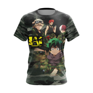 My Hero Academia in Military Uniform Unisex 3D T-shirt   