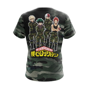 My Hero Academia in Military Uniform Unisex 3D T-shirt   