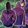 Yu-Gi-Oh! Dark Magician (Male) Cosplay Zip Up Hoodie Jacket S