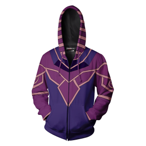 Yu-Gi-Oh! Dark Magician (Male) Cosplay Zip Up Hoodie Jacket   